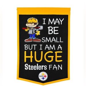 Pittsburgh Steelers 12"‎ x 18" Lil Fan Traditions Banner